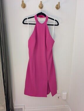 NBD Magenta Halter Mini Dress XL